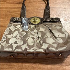 Coach Elegant Brown Designer Tote Bag